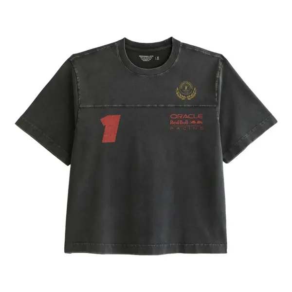 Premium Heavyweight Cropped Oracle Red Bull Racing Tee