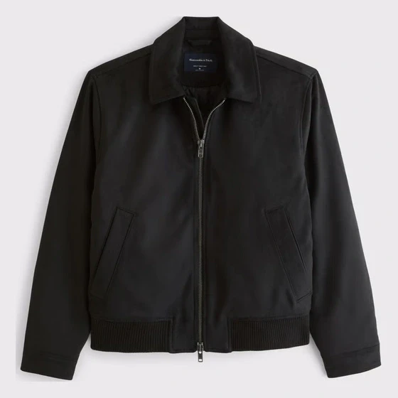 Men's Vegan Suede Bomber Jacket | Men's Coats & Jackets | Abercrombie.com