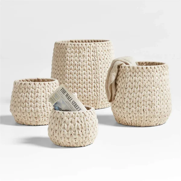 Rulon White Large Blanket Basket