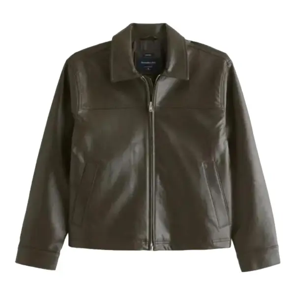  Easy Vegan Leather Zip Jacket