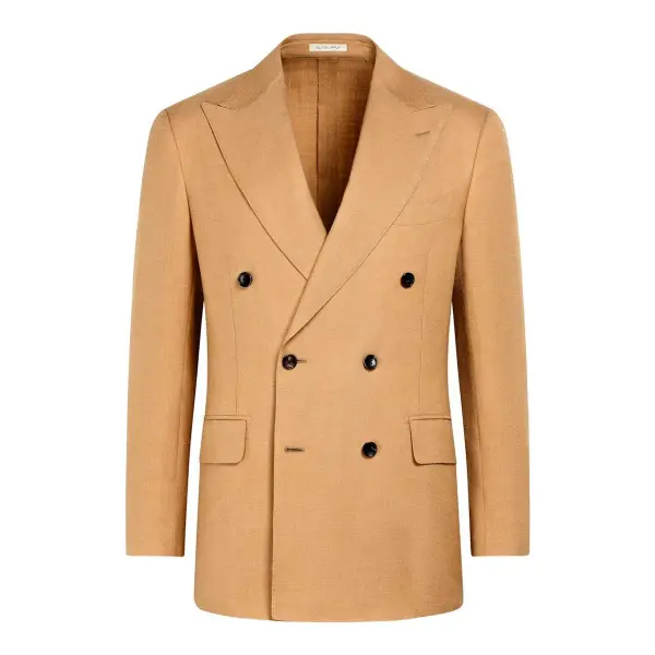 Tailored Fit Milano Suit in Wool Silk Linen