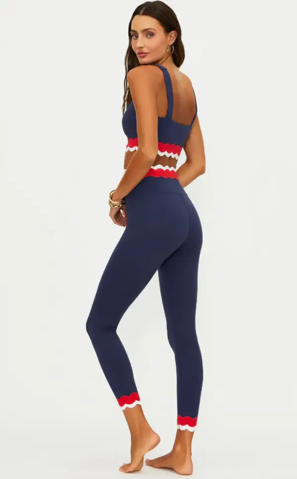 Stacy 7/8 Legging Twilight Firework Colorblock | Patriotic Legging | Beach Riot