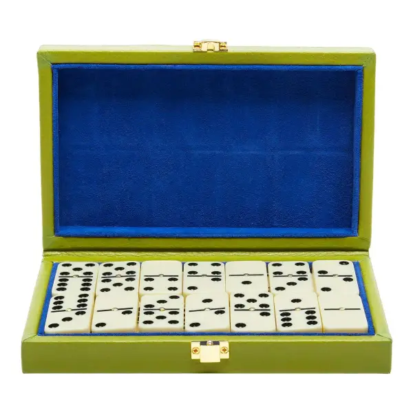 Leather Dominoes Set
