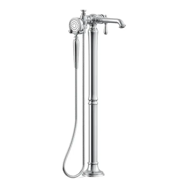 Artifacts Floor-Mount Bath Filler Trim With Handshower