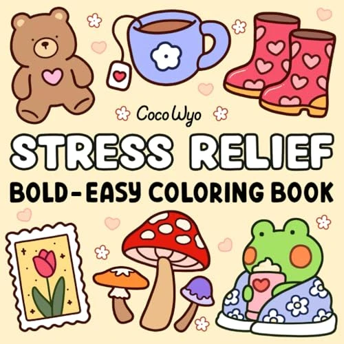 Stress Relief: Coloring Book for Adults and Kids