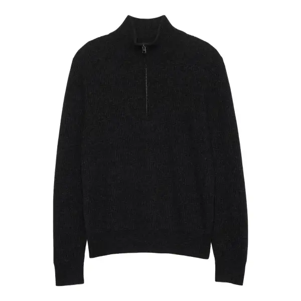 Italian Merino-Cashmere Quarter-Zip Sweater