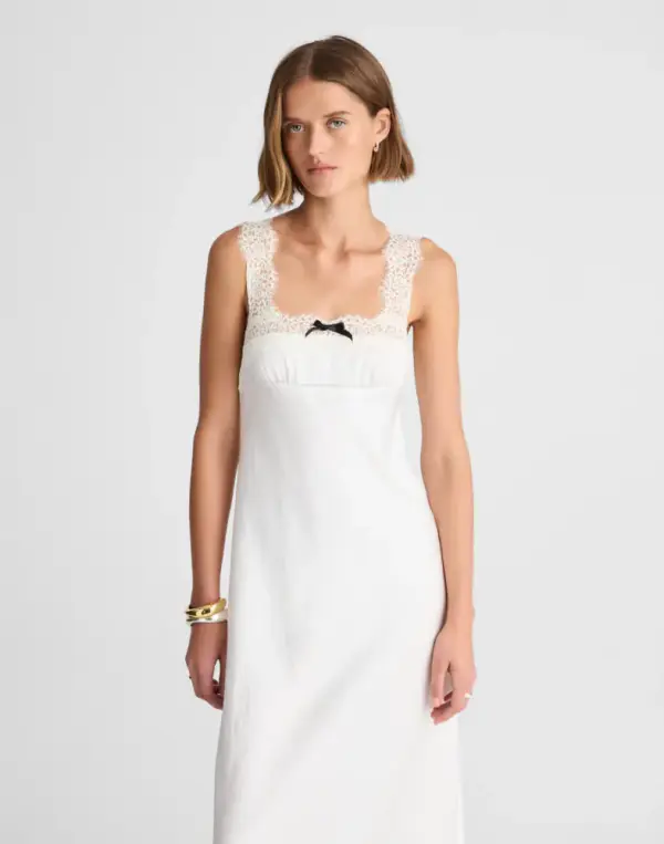 Alexa Chung for Madewell Courtney Satin Slip Dress