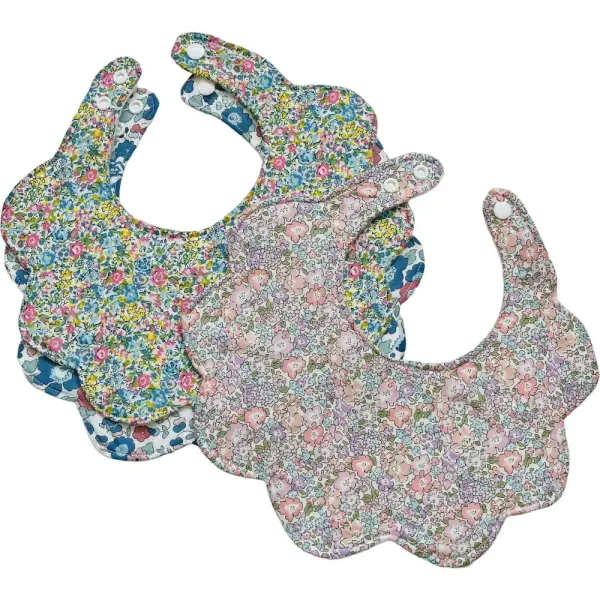 Liberty of London Scallop Baby Dribble Bib - Floral