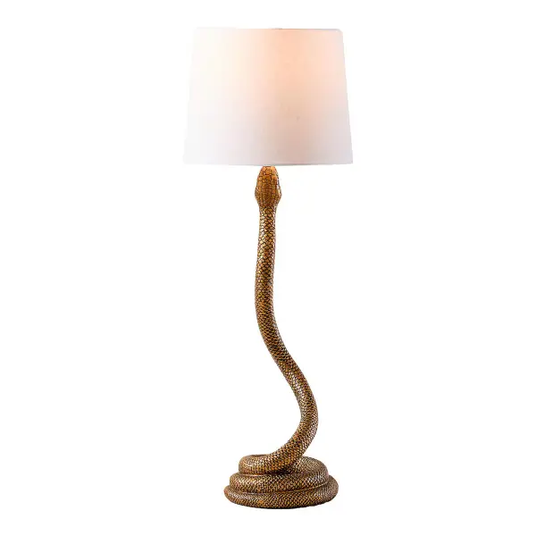 Snake Bronze Table Lamp