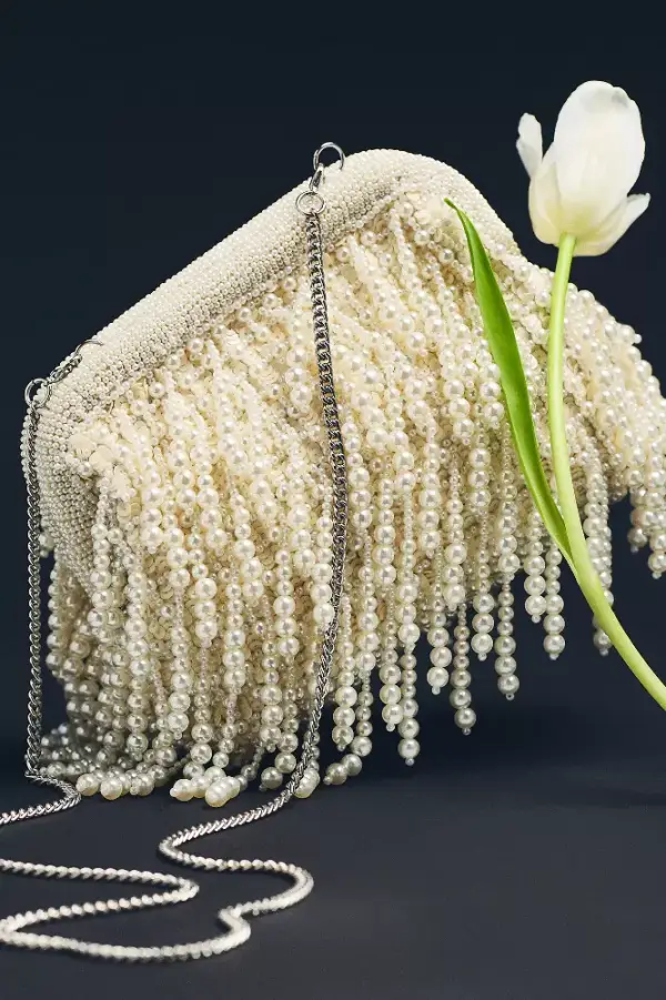 By Anthropologie Weddings Remi Fringe Clutch