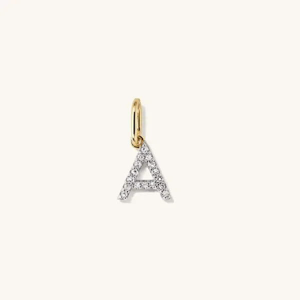 Diamond Letter Charm