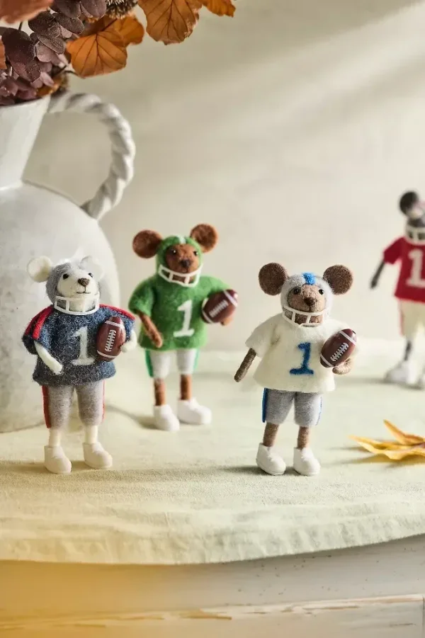 Football Mouse Felt Critter