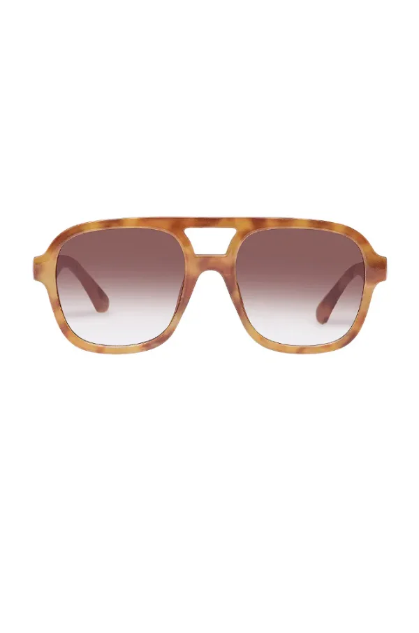 AIRE Whirlpool Sunglasses in Vintage Tort & Brown Gradient | REVOLVE