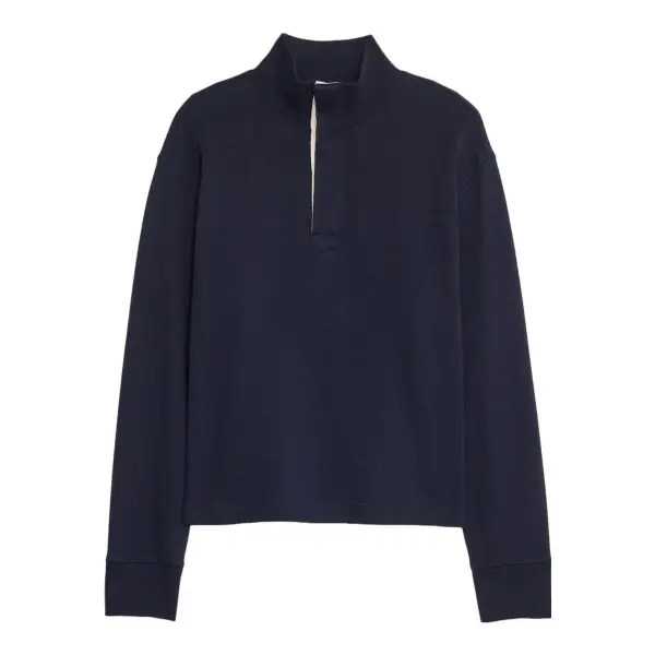 Terry Mock-Neck Sweatshirt