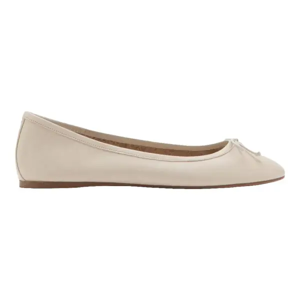 Leather Ballet Flats with Bow