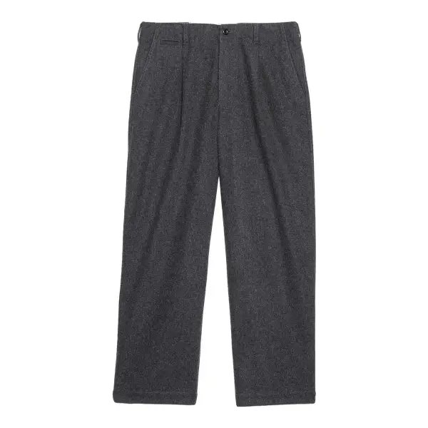 Loose Pleated Wool-Blend Pant