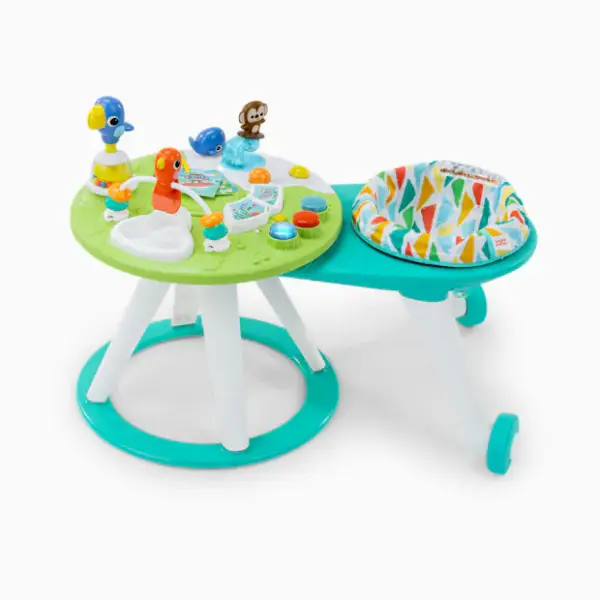 Bright Starts Around We Go 2-in-1 Walk-Around Baby Activity Center and Table - Tropic Cool
