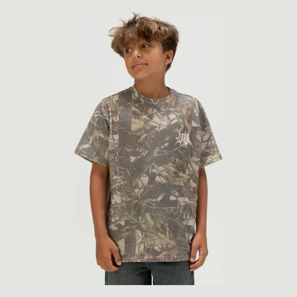 LIRA Woodland Camo Embroidered Boys Tee - CAMO