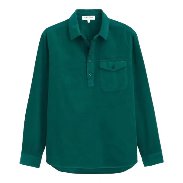 Carter Popover Shirt In Fine Wale Corduroy