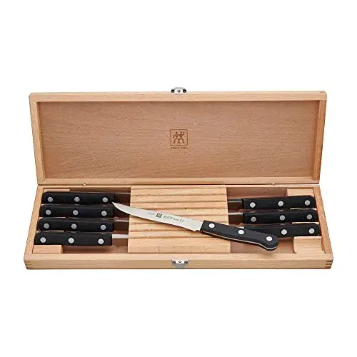 Steak Knives, Set of 8 with Wooden Presentation Case