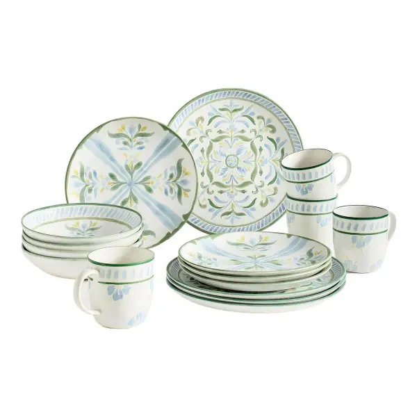 Chambray Tile Multi Stoneware Dinnerware Collection