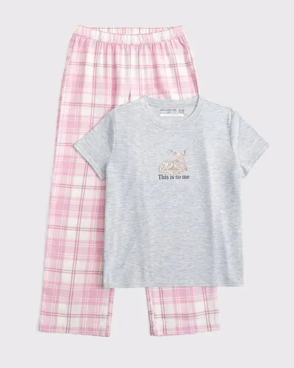 girls pants pajama set