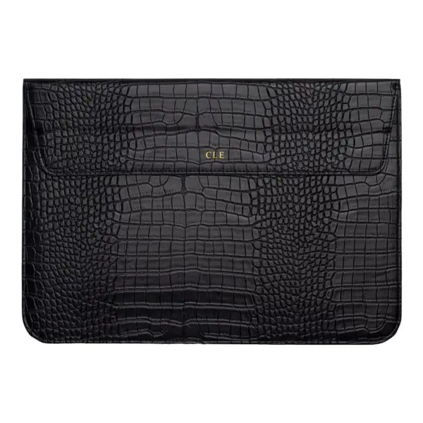 Lizard Texture Personalized Laptop Sleeve with Stand
