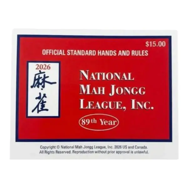 2026 National Mah Jongg League Playing Card
