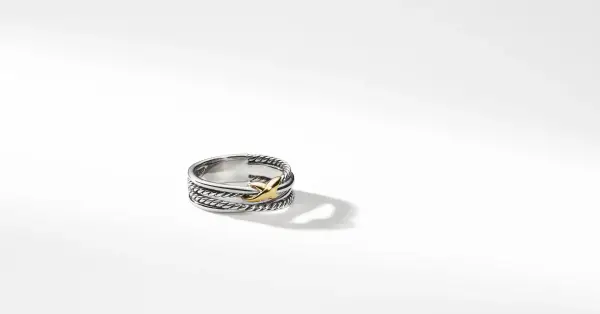 X Crossover Band Ring
