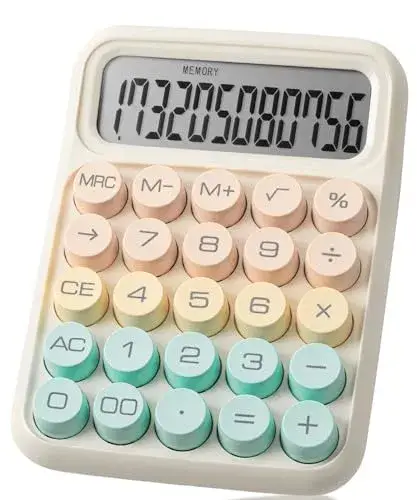 Mr. Pen- Mechanical Switch Calculator, 12 Digit Large LCD Display
