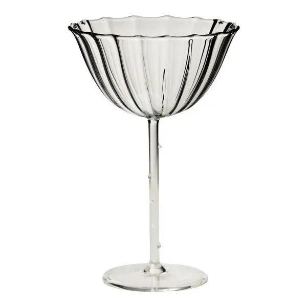 Cosmo Set of Four Fluted Glass Champagne Coupes
