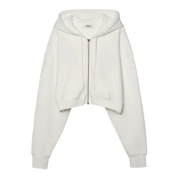 Babydoll Crop Zip Hoodie
