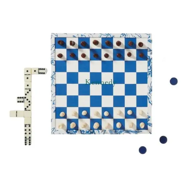 Sanderson 3-in-1 Chess, Checkers and Dominoes Game Set