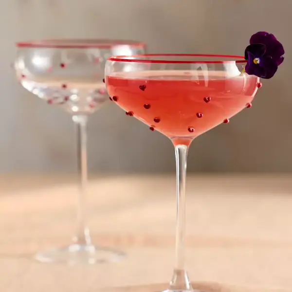 Heart Confetti Coupes, Set of 2