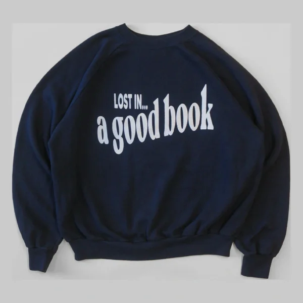 Lost In A Good Book Sweatshirt - Navy