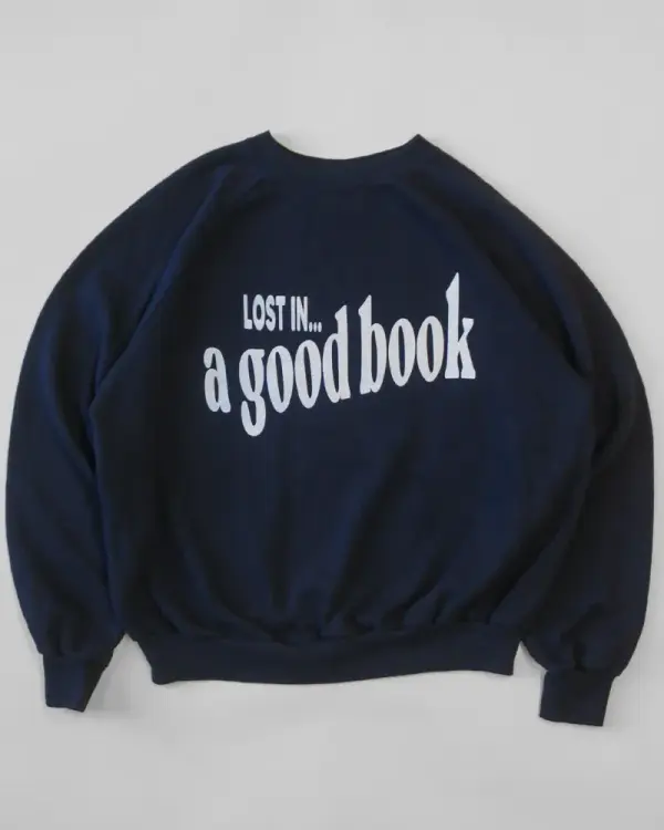 Lost In A Good Book Sweatshirt - Navy