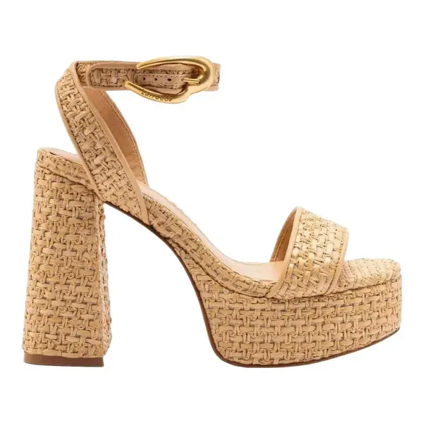 Dolly Verona Leather Sandal and Natural Raffia