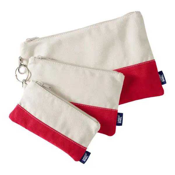 Zip Canvas Pouch 3 Pack