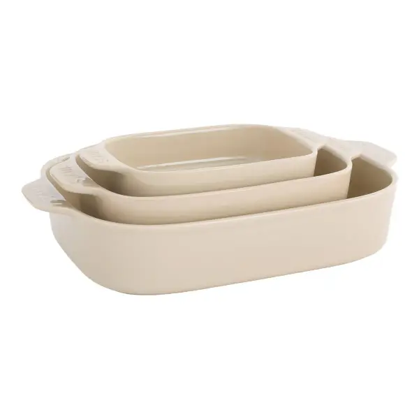 Stoneware Rectangular Baking Dishes Set of 3