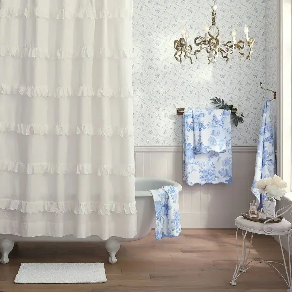 Scallop Ruffle Shower Curtain