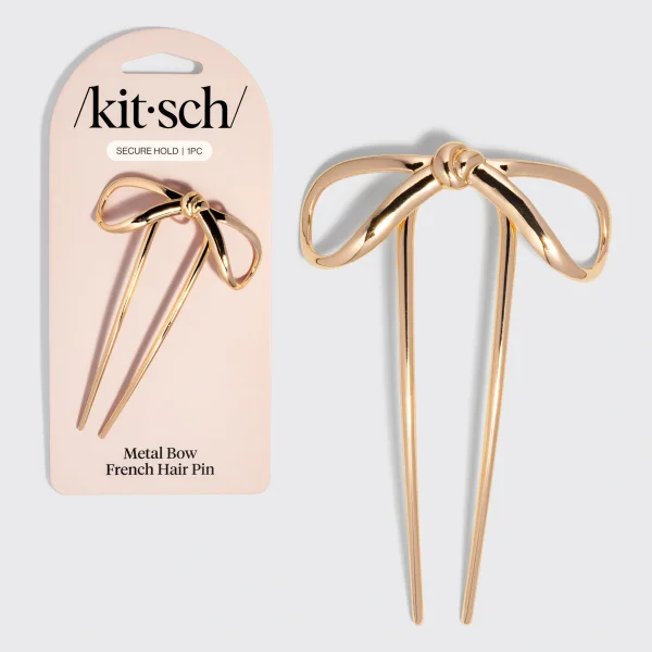 Gold Bow French Hair Pin - Mini