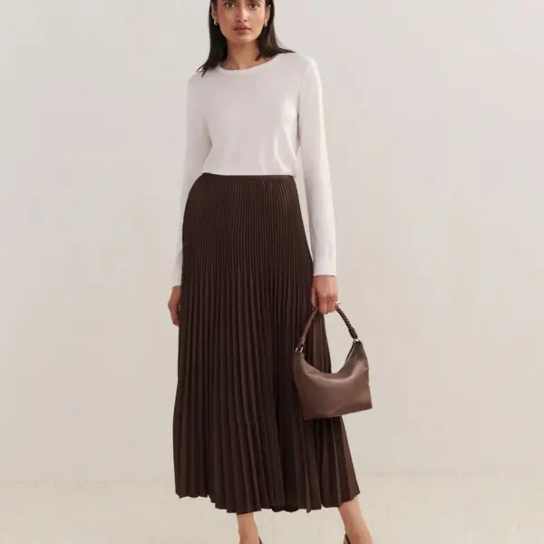 Pleated Skirt with Ultra-Flattering Drape