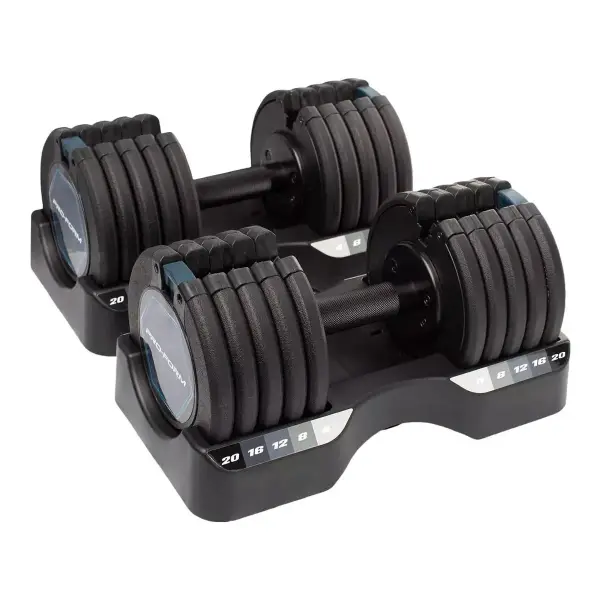 20 Kg Select-A-Weight Adjustable Dumbbell Pair