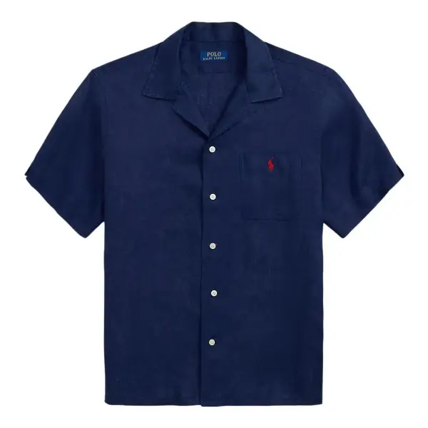 Classic Fit Linen Camp Shirt
