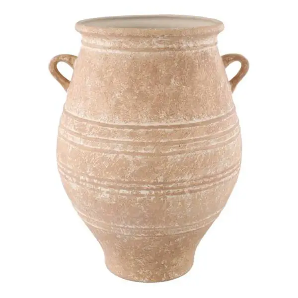 Neutral Ceramic Vase,16.5"