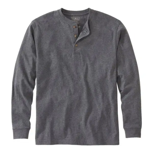 Carefree Unshrinkable Tee Traditional Fit Long Sleeve Henley