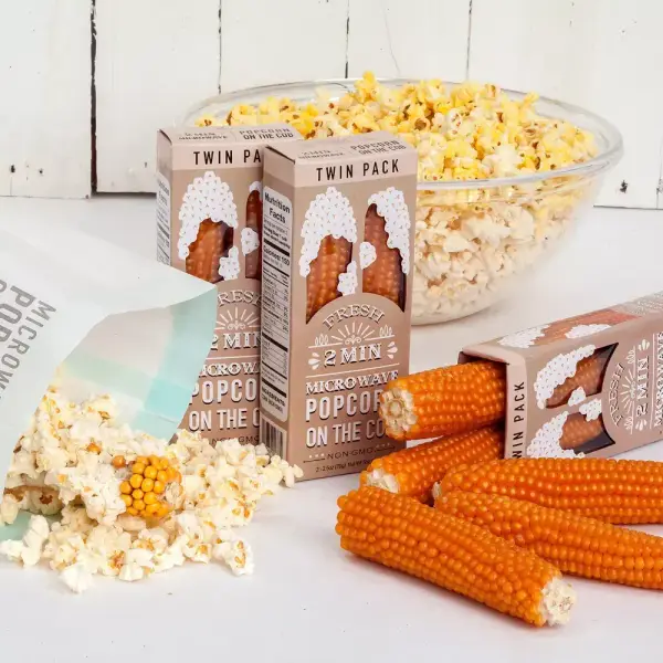 Wabash Family Farms Microwave Popcorn on the Cob, 2-Pack