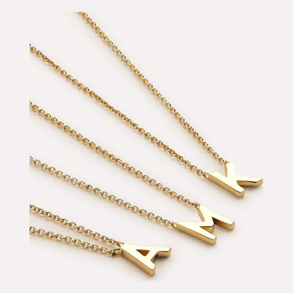 Gold Initial Necklace - Letter Necklace