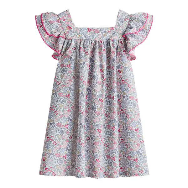 Cotton Poplin Square Neck Dress