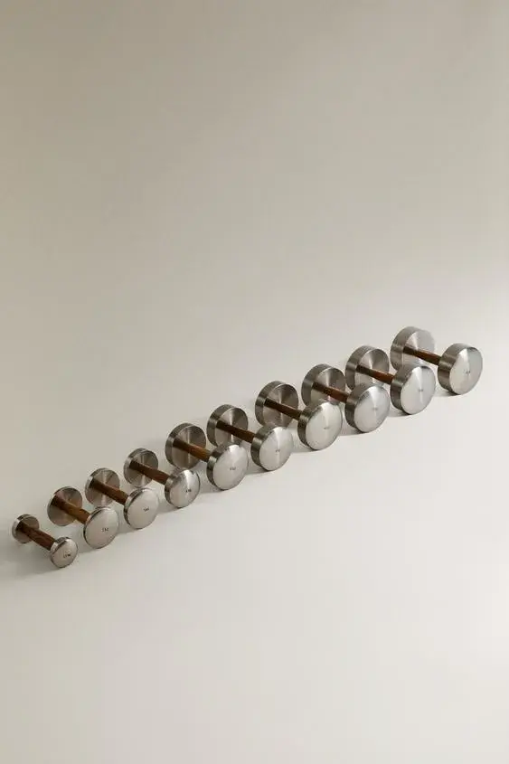 OAK WOOD AND STEEL DUMBBELL